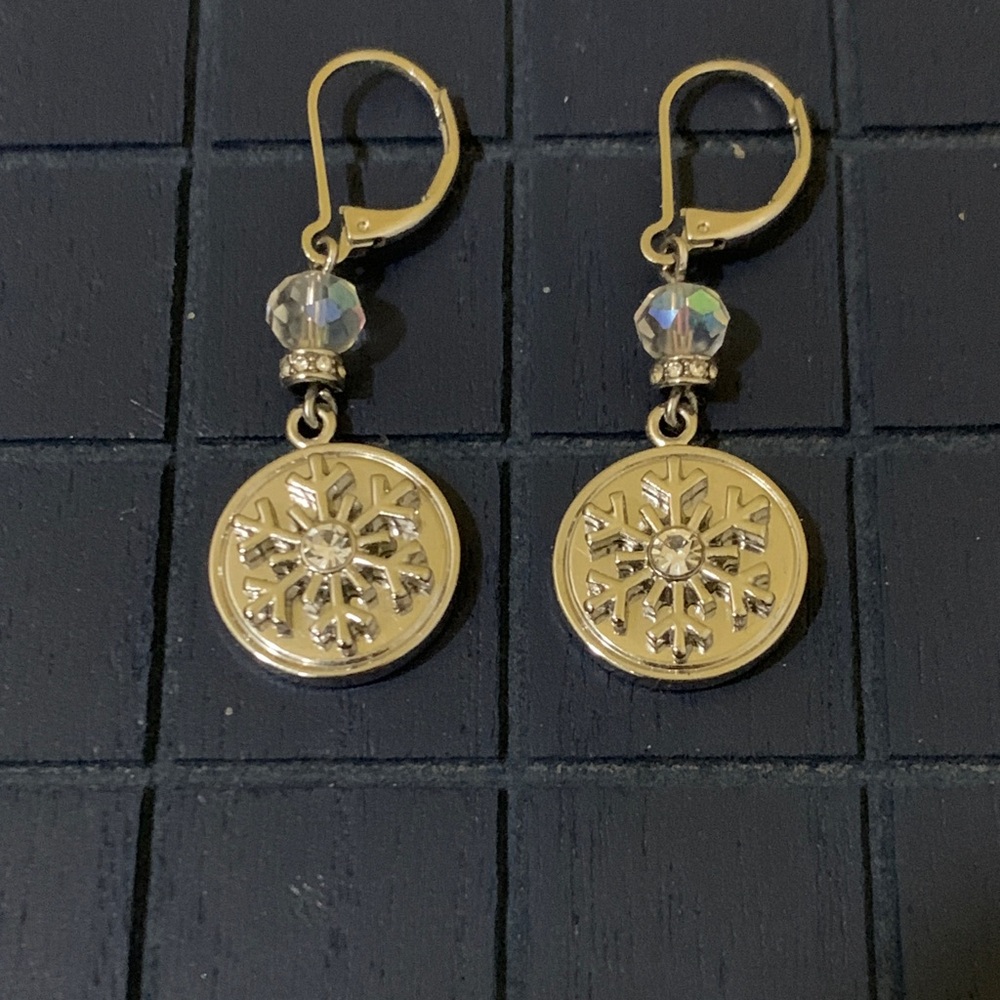 Alex and Ani Snowflake Earrings